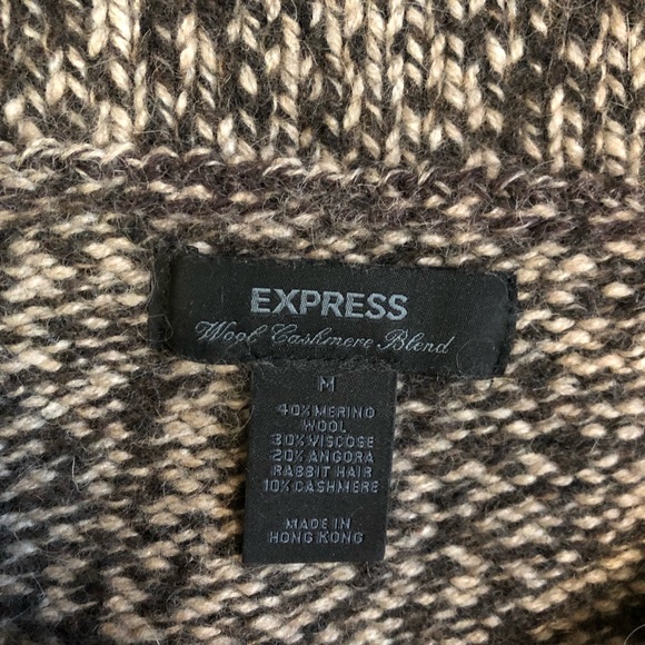 Express Off The Shoulder Wool Cashmere Blend Sweater - Picture 6 of 6
